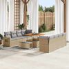 vidaXL Ensemble de canap&eacute; de jardin 11 pcs Beige et Gris clair