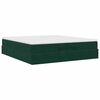vidaXL Cadre de lit ottoman avec matelas vert fonc&eacute; 200x200 cm velours
