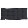 vidaXL Coussins de chaise &agrave; dossier haut lot de 2 noir tissu oxford