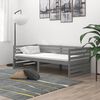 vidaXL Lit de repos avec matelas 90x200 cm Gris Bois de pin massif