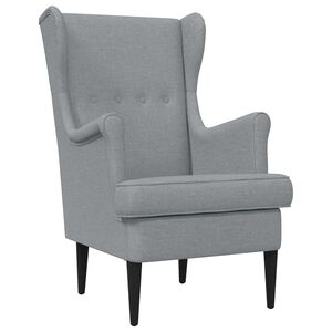 vidaXL Fauteuil Gris clair Tissu