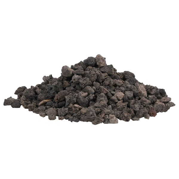 vidaXL Roches volcaniques 25 kg noir 1-2 cm