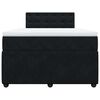 vidaXL Sommier &agrave; lattes de lit avec matelas Noir 120x200 cm Velours