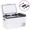 vidaXL Glaci&egrave;re avec poign&eacute;e et adaptateur noir et blanc 25 L PP et PE