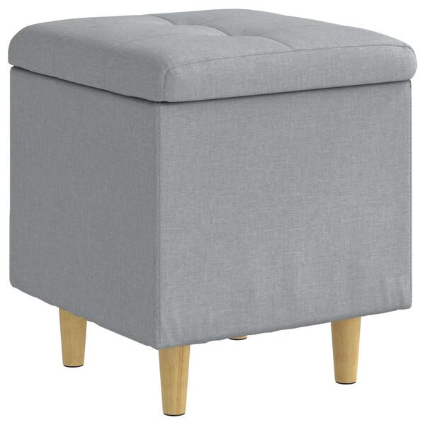 vidaXL Ottoman avec rangement Gris clair 40 x 40 x 45 cm tissu