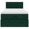 vidaXL Cadre de lit ottoman avec matelas vert fonc&eacute; 100x200 cm velours