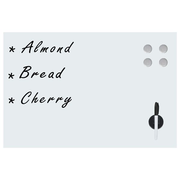 vidaXL Tableau noir magn&eacute;tique mural Verre 50x30 cm