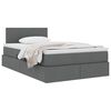 vidaXL Lit avec rangement et matelas Gris fonc&eacute; 120 x 190 cm