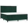 vidaXL Sommier &agrave; lattes de lit et matelas Vert fonc&eacute; 160x200cm Velours