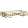 vidaXL Ensemble de canap&eacute;s d'ext&eacute;rieur 9 pc Blanc et cr&egrave;me