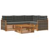 vidaXL Ensemble de canap&eacute;s d'ext&eacute;rieur 5 pc Naturel et Anthracite
