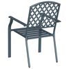 vidaXL Chaise de jardin 4 pcs Anthracite 56 x 65 x 89 cm Acier