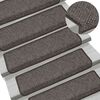 vidaXL Tapis d'escalier autocollants 30 pcs 65x21x4 cm gris et beige