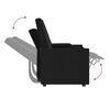 vidaXL Fauteuil inclinable avec porte-gobelet 2 places Noir Tissu