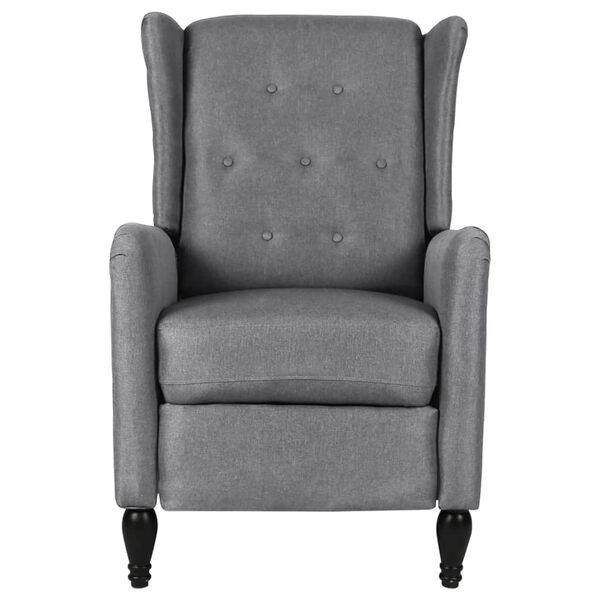 vidaXL Fauteuil de massage inclinable Gris clair Tissu