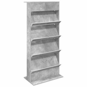 vidaXL &Eacute;tag&egrave;re &agrave; magazines Gris b&eacute;ton 70 x 41 x 156 cm