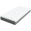 vidaXL Matelas Blanc et Gris 90 x 190 cm Tissu jacquard