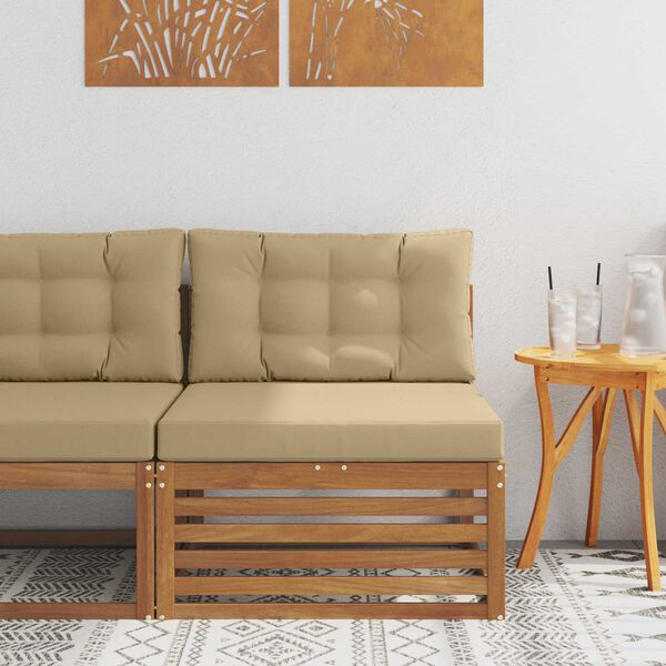 vidaXL Canap&eacute; du milieu ext&eacute;rieur Bois d'Acacia Massif Naturel