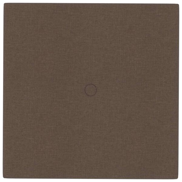 vidaXL Panneaux muraux 12 pcs Marron 30x30 cm Tissu 1,08 m&sup2;