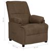 vidaXL Fauteuil inclinable marron tissu microfibre