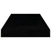 vidaXL &Eacute;tag&egrave;re murale flottante 2 pcs Noir brillant 50x23x3,8 cm MDF