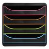 Exacompta Set de tiroirs de bureau Big-Box Black Office 4 tiroirs Noir