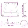 vidaXL Pieds de table basse en forme de A, 2 pi&egrave;ces, 50 x (30-31) cm, acier