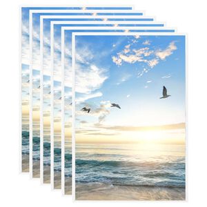 vidaXL Collage de cadres photo 5 pcs de table Blanc 21x29,7 cm MDF