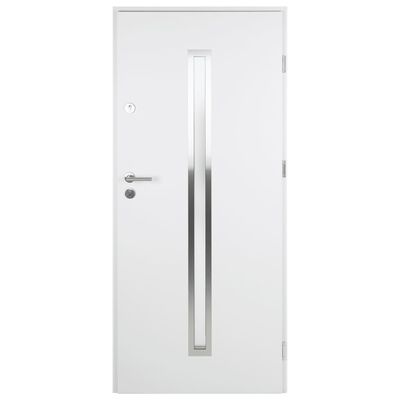 vidaXL Porte d'entrée blanc 110x207,5 cm aluminium