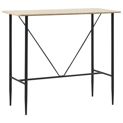 vidaXL Table de bar Chêne 120 x 60 x 110 cm MDF