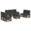 vidaXL Ensemble de canap&eacute; de jardin 8 pc Gris et Gris fonc&eacute; polyrotin