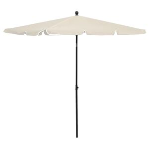 vidaXL Parasol de jardin avec m&acirc;t 210x140 cm Sable