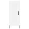vidaXL Buffet haut Blanc 34,5x34x180 cm Bois d'ing&eacute;nierie