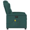 vidaXL Fauteuil de massage inclinable électrique Vert foncé Tissu