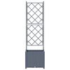 vidaXL Cache-pot de jardin Gris Clair 40 x 40 x 143 cm Acier
