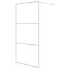 vidaXL Paroi de douche Blanc 100x195 cm Verre ESG transparent