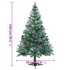 vidaXL Arbre de No&euml;l givr&eacute; pr&eacute;-&eacute;clair&eacute; et boules pommes de pin 150 cm