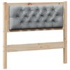 vidaXL T&ecirc;te de lit Autre Marron et gris clair 90 cm Bois massif en pin