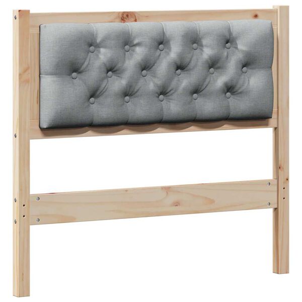 vidaXL T&ecirc;te de lit Autre Marron et gris clair 90 cm Bois massif en pin