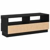 vidaXL Meuble TV Ch&ecirc;ne noir 100 x 35 x 40 cm Bois d'ing&eacute;nierie