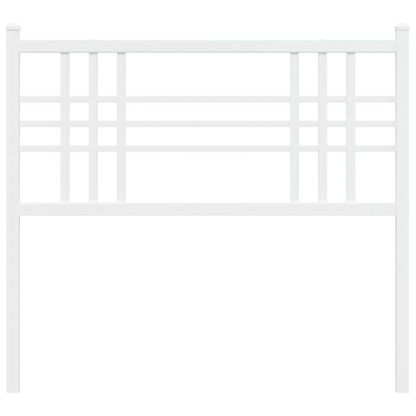 vidaXL T&ecirc;te de lit de remplacement m&eacute;tal blanc 100 cm