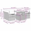 vidaXL Salon de jardin avec coussins 7 pcs beige r&eacute;sine tress&eacute;e
