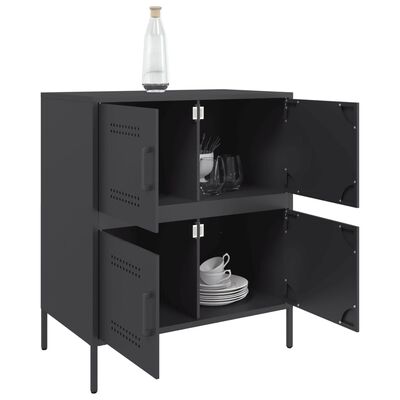 vidaXL Buffet noir 68x39x79 cm acier