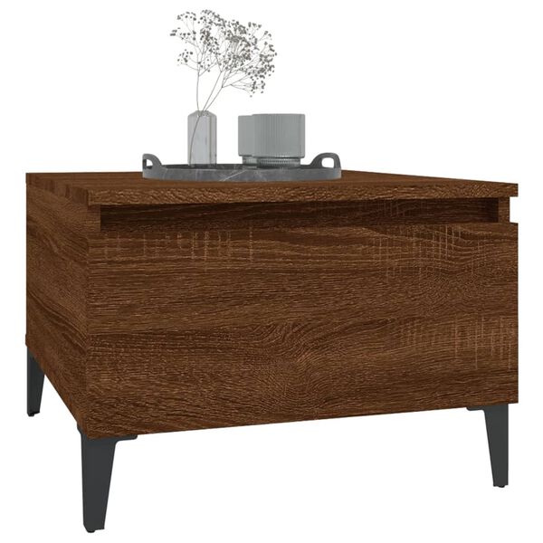 vidaXL Table d'appoint Chêne marron 50x46x35 cm Bois d'ingénierie