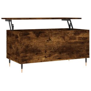 vidaXL Table basse Ch&ecirc;ne fum&eacute; 90x44,5x45 cm Bois d'ing&eacute;nierie