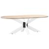 vidaXL Pied de table basse en forme d'araign&eacute;e, blanc, 98 x 58 x (42-43) cm, acier