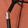 vidaXL Parasol d'ext&eacute;rieur avec m&acirc;t en m&eacute;tal 300x200 cm terre cuite