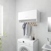 vidaXL Garde-robe blanc brillant 70x32,5x35 cm bois d'ing&eacute;nierie