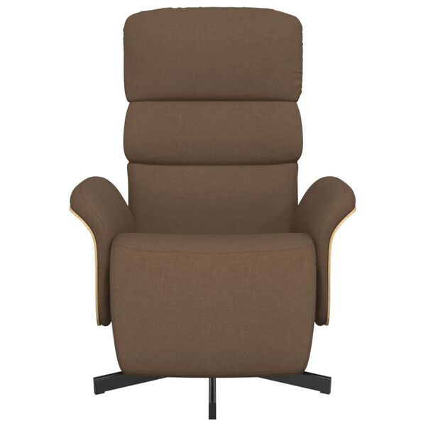 vidaXL Fauteuil inclinable avec repose-pieds marron tissu