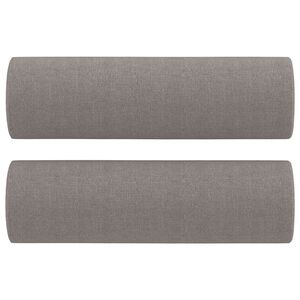 vidaXL Coussins d&eacute;coratifs lot de 2 Taupe &Oslash;15x50 cm Tissu